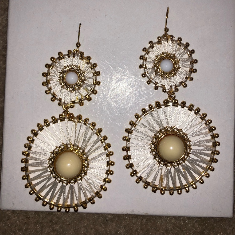 White earrings